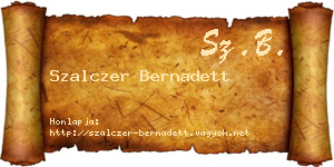 Szalczer Bernadett névjegykártya